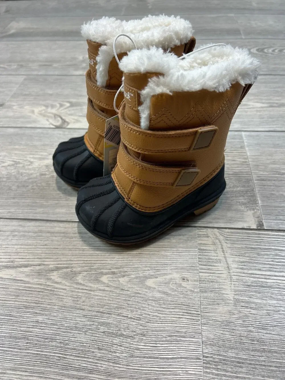 Cat & Jack Toddler Denver Waterproof Snow Boots Cognac 6 NWT